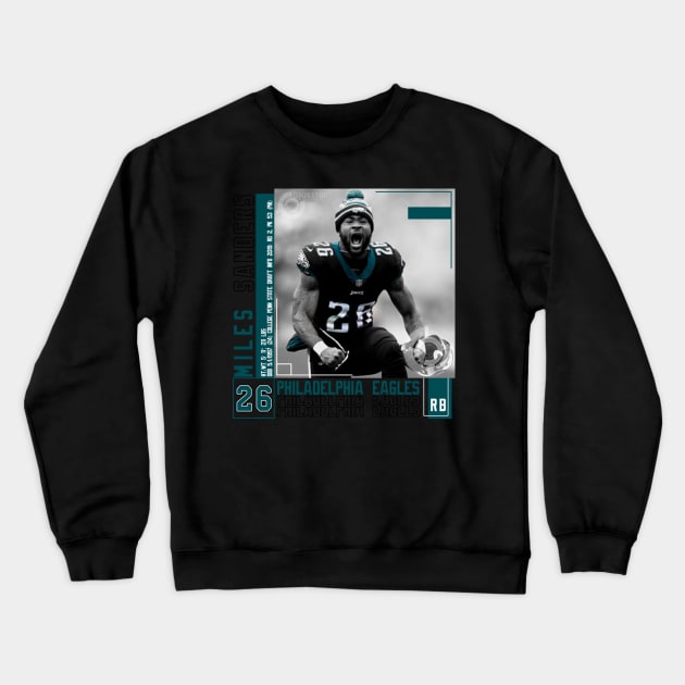 Miles Sanders Paper Poster Crewneck Sweatshirt by art.Hamdan